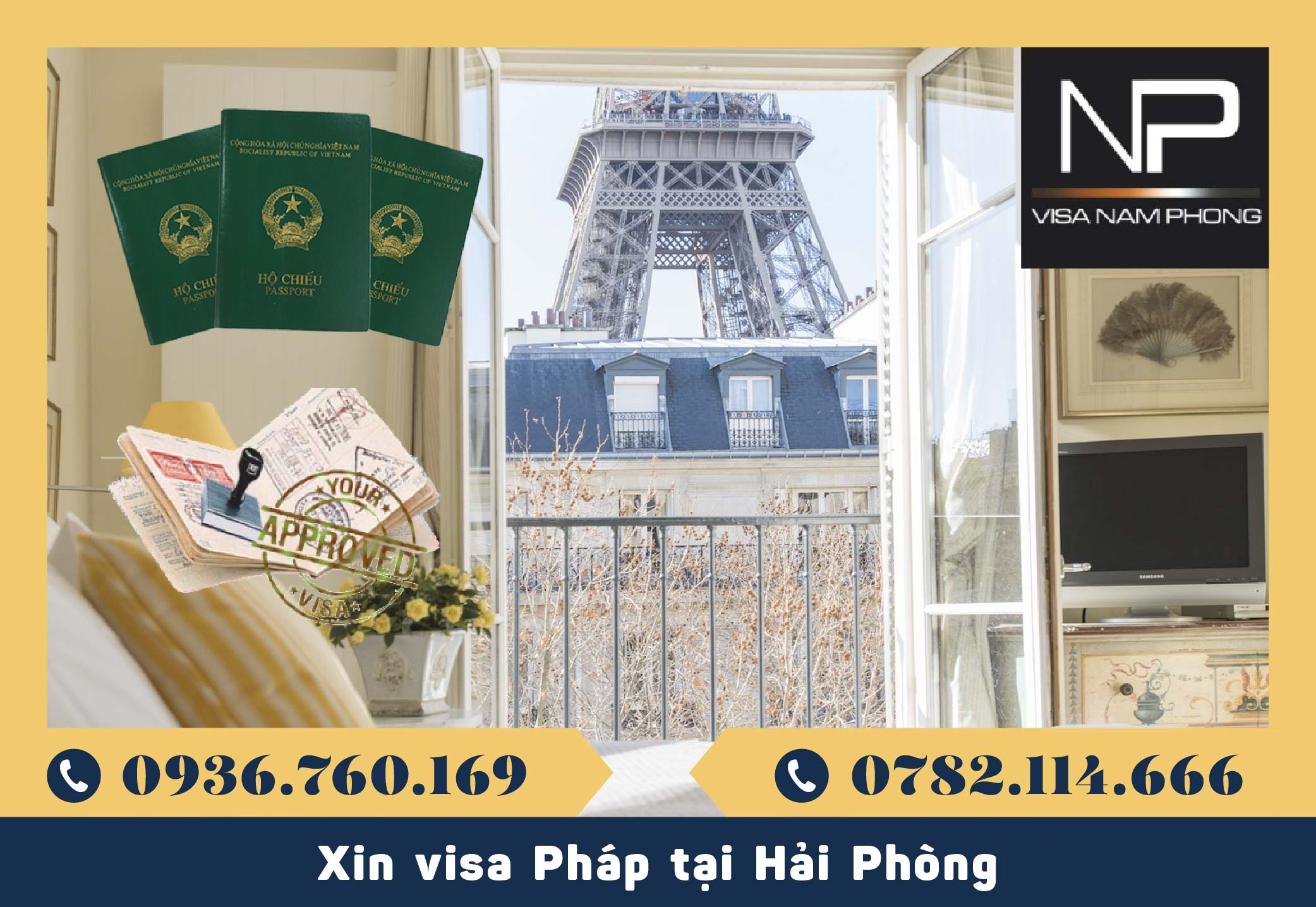 Xin visa Pháp tại Hải Phòng