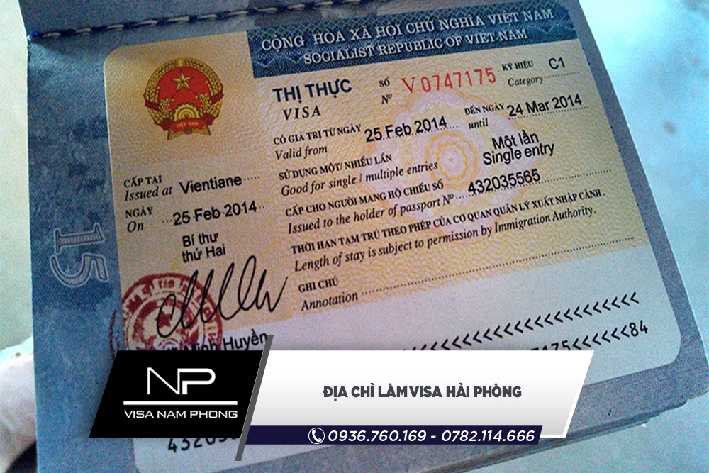Dịch vụ làm thẻ visa ở tại Hải Phòng