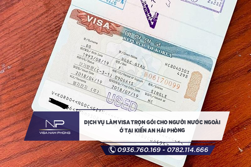 dịch vụ Làm visa trọn gói cho người nước ngoài ở tại Kiến An Hải phòng