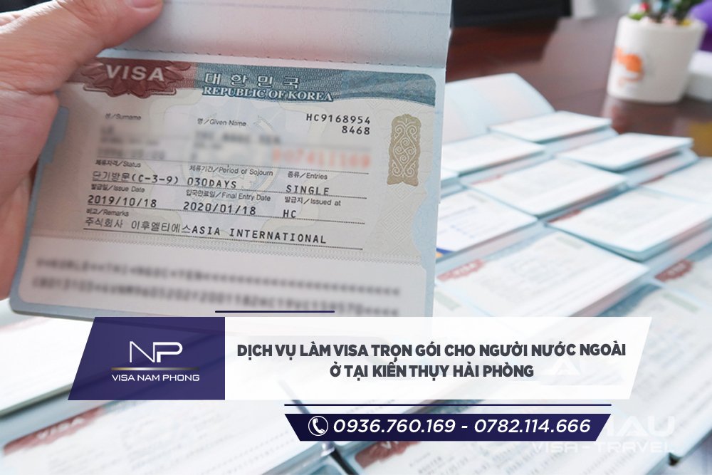 dịch vụ Làm visa trọn gói cho người nước ngoài ở tại Kiến Thụy Hải phòng