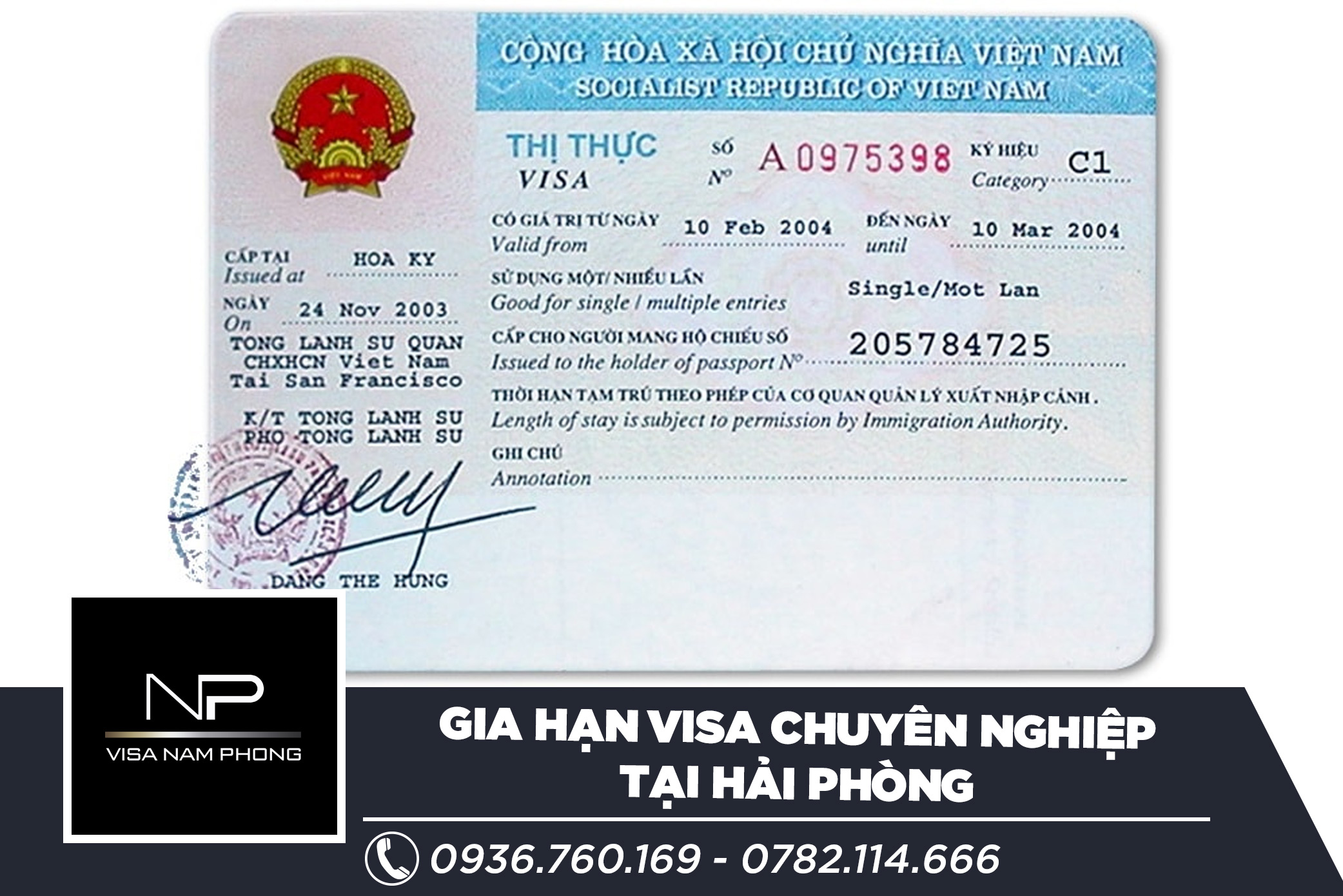 Gia hạn visa chuyên nghiệp tại hải phòng