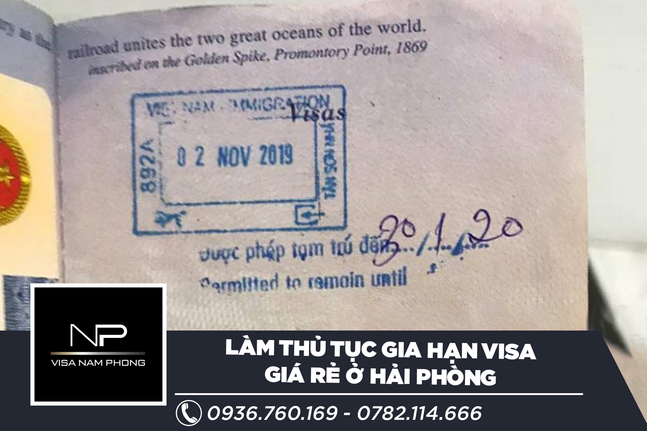 Làm thủ tục gia hạn visa giá rẻ ở hải phòng