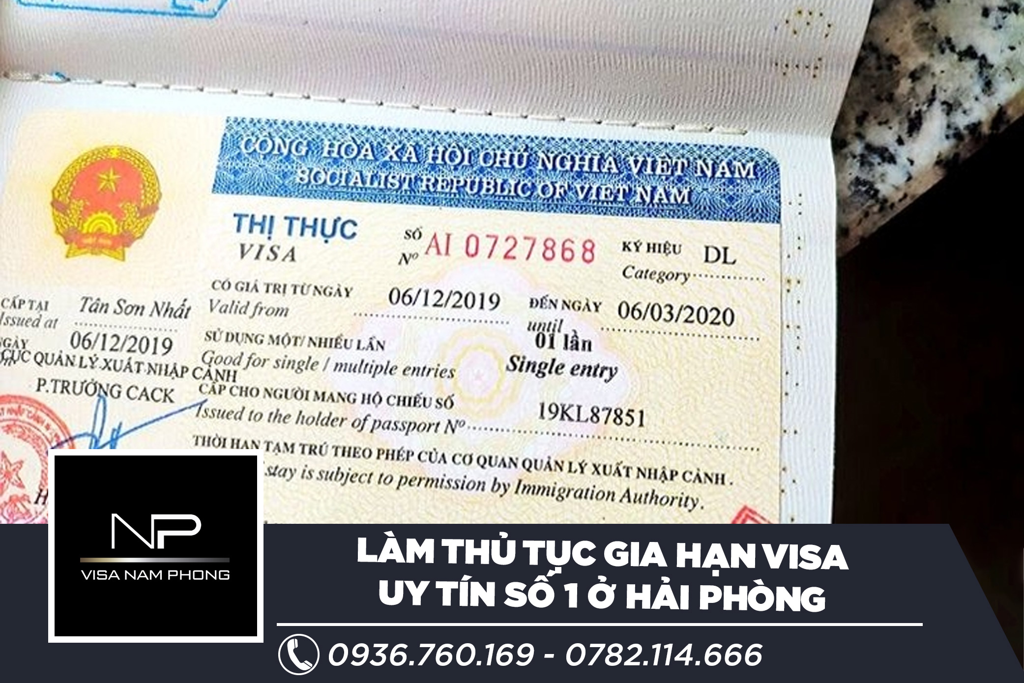 Làm thủ tục gia hạn visa uy tín số 1 ở hải phòng