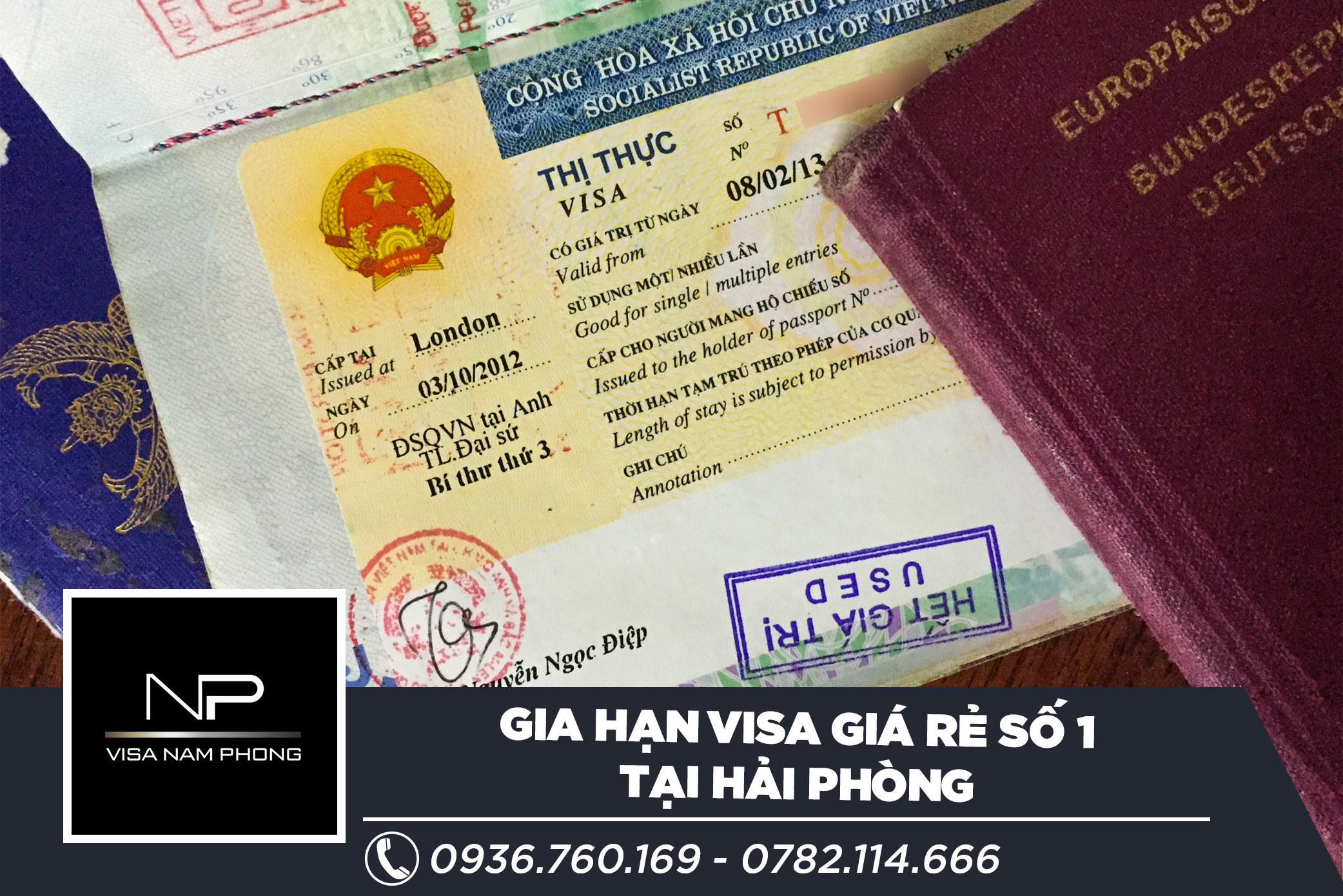 Gia hạn visa giá rẻ số 1 tại hải phòng