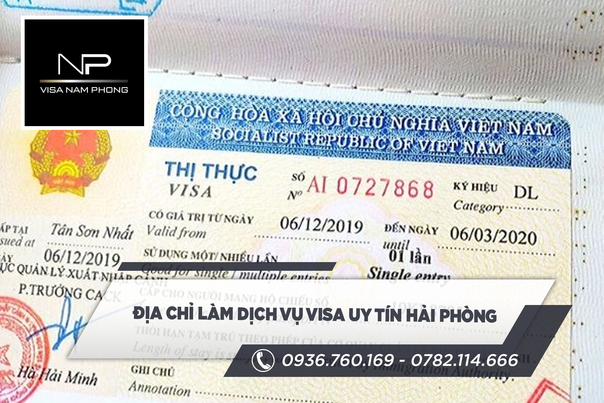 Địa chỉ làm dịch vụ visa uy tín hải phòng