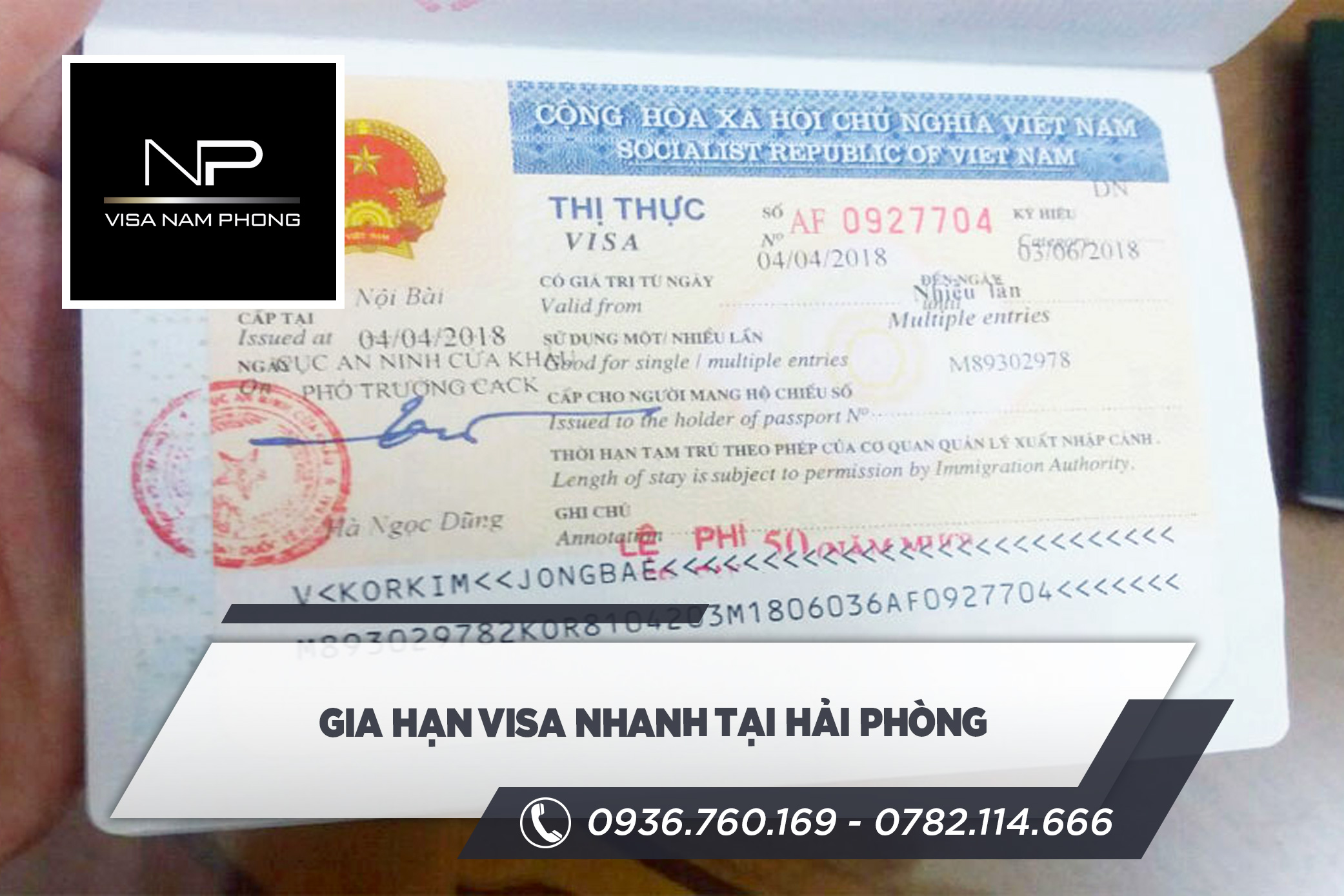 gia hạn visa chuyên nghiệp tại hải phòng