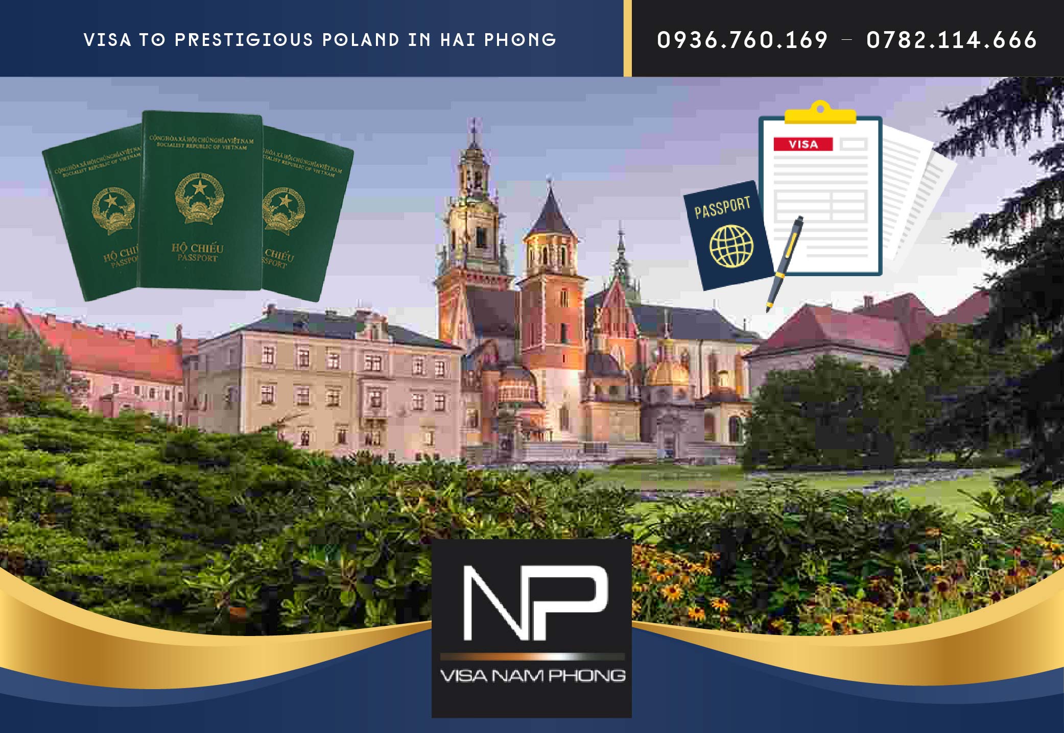 Visa to prestigious Poland in Hai Phong