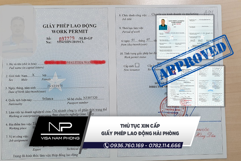 Thủ tục xin cấp giấy phép lao động Hải Phòng