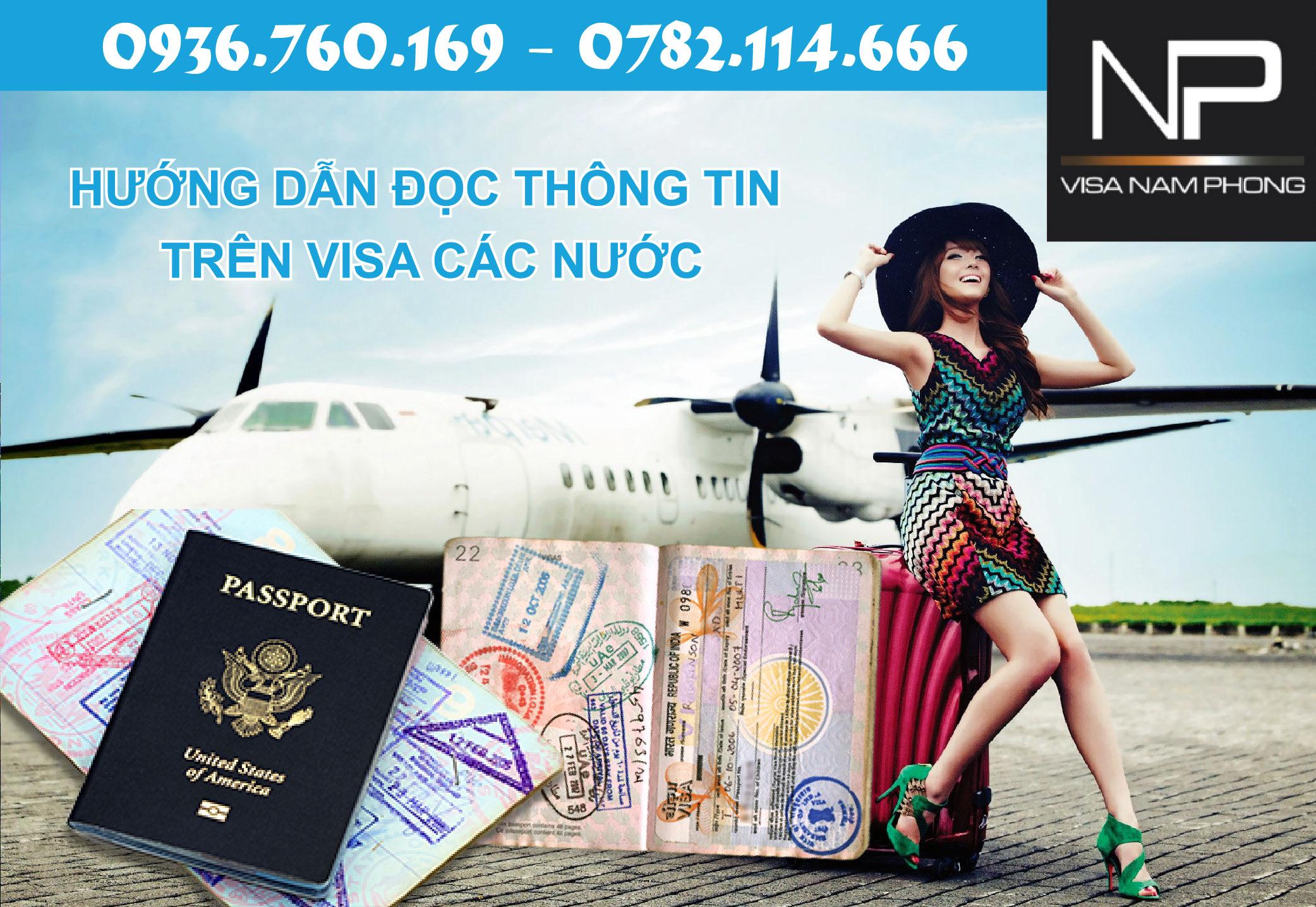 HƯỚNG DẪN CÁCH ĐỌC THÔNG TIN VISA